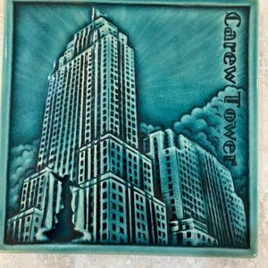 Rookwood Pottery Cincinnati Carew Tower Commemorative Tile